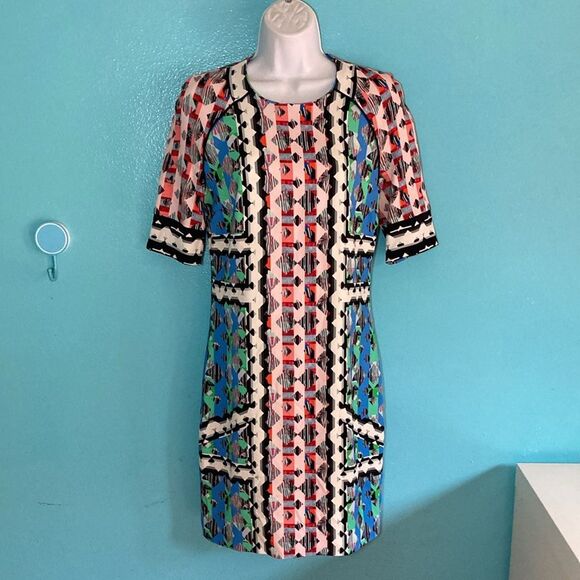 Peter Pilotto Women Dress US Size 6 Colorful Spring Above Knee Sheath UK Size 10 - Picture 1 of 14